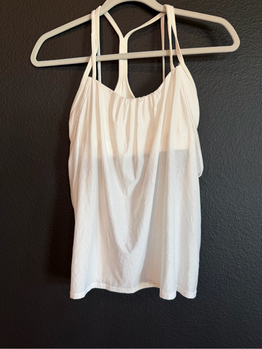 lululemon athletica White FlowY 2 in 1 tank top